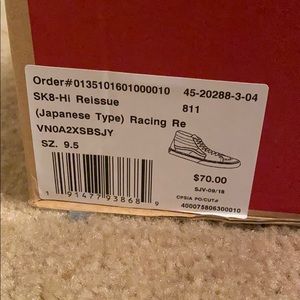 Vans sk8 hi Japanese type